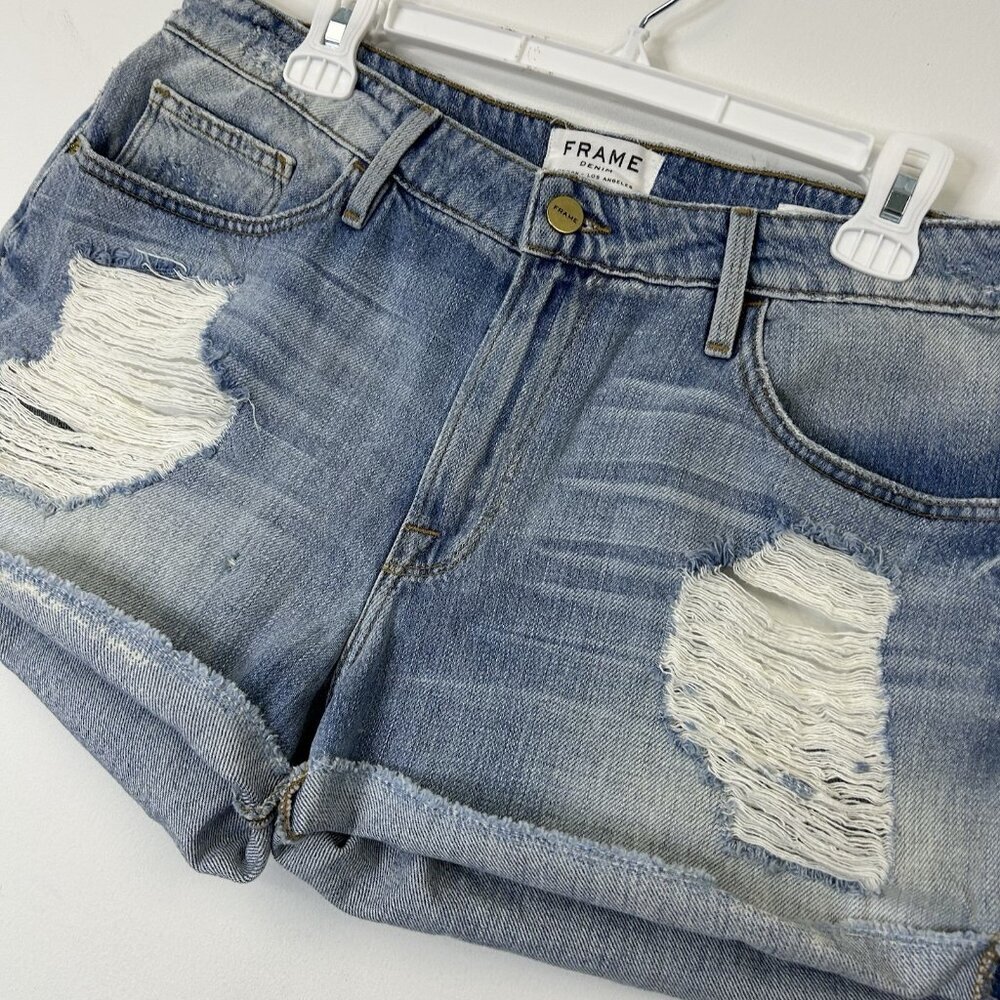 Frame Le Grand Garcon Denim‎ Shorts Womens Size 30 - Picture 4 of 8